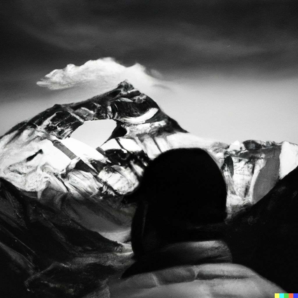 someone gazing at Mount Everest, photograph, fine art